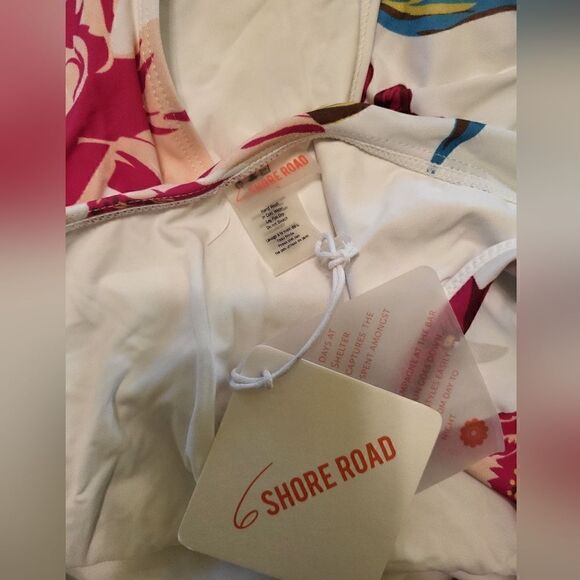 NWT 6 Shore Road One Shoulder  Ruffle Floral Print 1 Pc.Swimsuit sz.S Ret. $165 - Picture 5 of 7